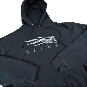 Sitka Icon Optifade Hoodie Men XL Black Camo Logo Hunting Outdoors Waterfowl